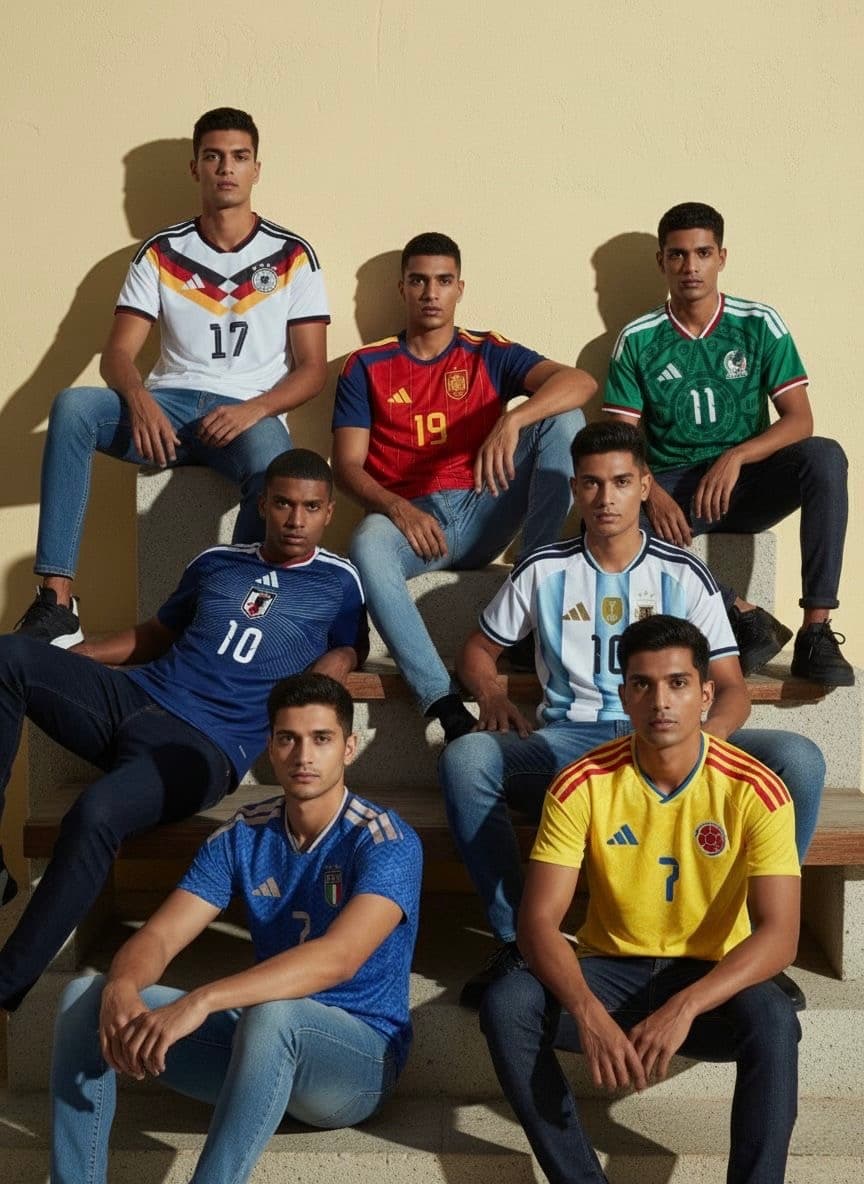 Premium Football Jersey presentation showing player running